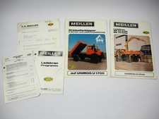 2x Prospekt Meiller MK 60 70 Ladekran Kipper auf Unimog U1700 + Produktprogramm