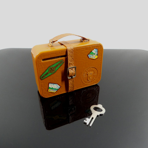 Vintage spardose koffer - vintage,
