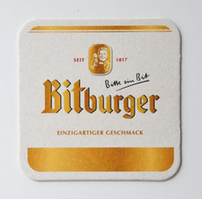Bierdeckel  Bitburger  Bitte