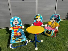 Kindersitzgruppe Garten Möbel Disney. 1 Rollliege, 2 Stühle, 1 Tisch, 3Auflagen.