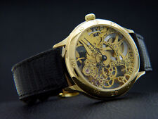 Schweizer Herrenuhr skelettiert Handaufzug Kaliber ETA Unitas  Kunstwerk 40mm