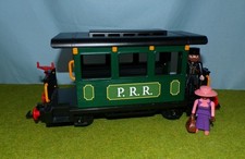 PLAYMOBIL Custom für Steaming Mary Westernzug: Passagierwagen grün/schwarz 4120