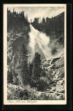 Ansichtskarte Krimml, Oberer Krimmler Wasserfall mit Bachlauf 