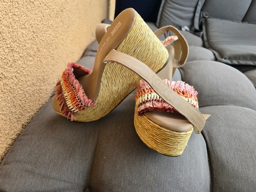 Cox keil sandalette farbe - -, keil-sandalette