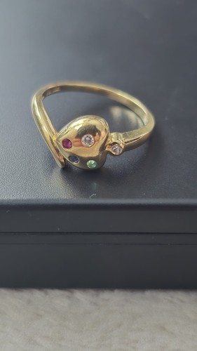 18k 750 goldring herz - 750,
