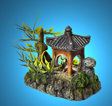 Aquarium Deko 🐠 ASIATISCHER TEMPEL🐠Haus Höhle Terrarium Dekoration Zubehör