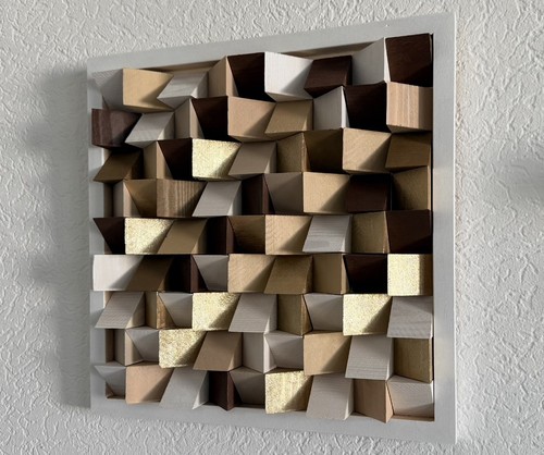 Holzmosaik wandkunst - holzmosaik,