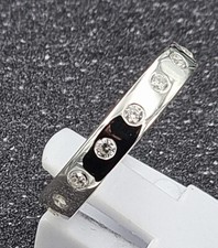 massiv Sterling Silber 925 Memoryring Memoire mit Zirkonias vergoldet o. Silber