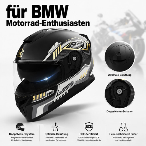 Unisex motorradhelm abnehmbar - unisex,