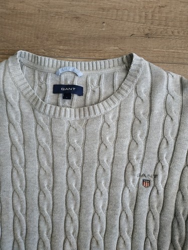 Gant cable knit men grey - gant,
