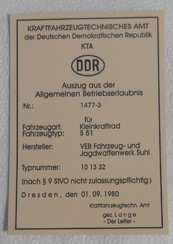 Agb für kleinkrafträder s51 - agb,
