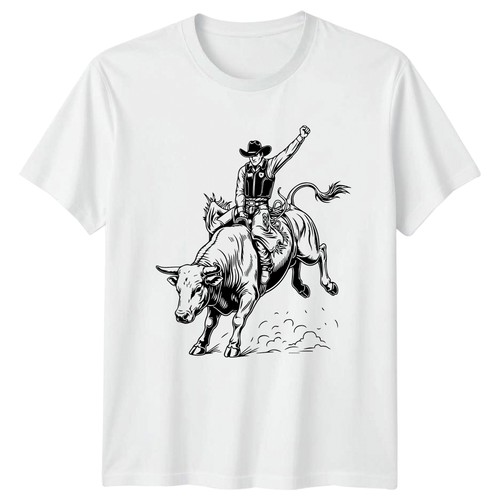 Bull riding cowboy - bull,