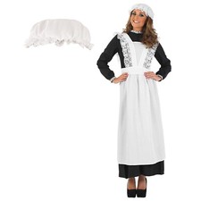 Schwarzes Dienstmädchen Kostüm Damen Mittelalter Maid arneval Faschingskostüme