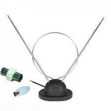 UKW/FM,DVB-T2 Zimmerantenne Antenne mit Koax-Anschluß inkl. Adapter