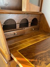 Herrlicher Selva Sekretär Vitrine Holz Ober- und Unterschrank 