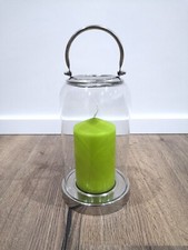 Silber glas Laterne, Windlicht