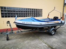 Wiking Schlauchboot Komet GTS grau inklusive Motor und Trailer von Leibing