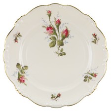 Kuchenteller Rosenthal Pompadour Moosrose mit Goldrand
