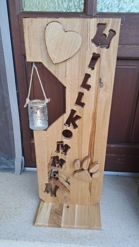 Willkommen aufsteller holz - willkommen,