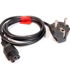 1,4m Stromkabel  Euro-Stecker auf Gerätekupplung schwarz