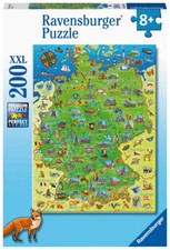 200 Teile Ravensburger Kinder Puzzle XXL Bunte Deutschlandkarte 13337