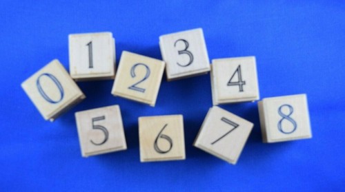 Motivstempel set zahlen - 0-9,
