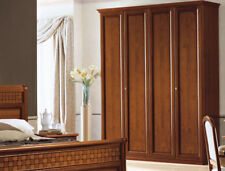 Kleiderschrank Schlafzimmer Schrank Nussbaum Massivholz Drehtüren Möbel Italien