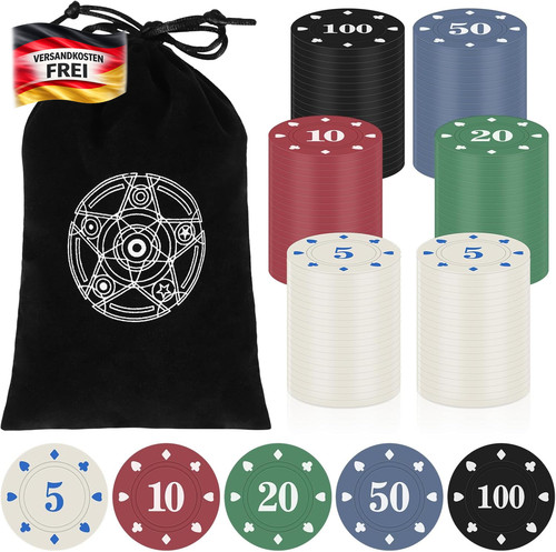 Pokerchips set 120 stück mit - pokerchips,