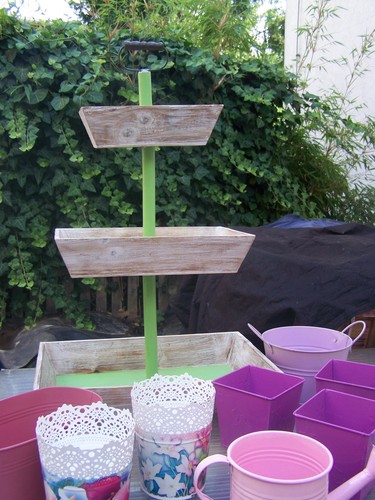 Etagere holz und - 8, x