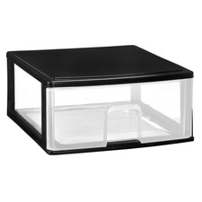 Schubladenbox transparente Schubladen XXL Ordnungssystem Aufbewahrung Drawer BK