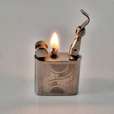 Surcouf 75-1 Art Deco Petrol Lighter Gaston Gaubert Briquet Feuerzeug Accendino