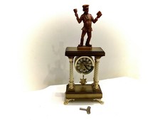 Vintage *Schmid* Pendule Kamin-Portaluhr 8Tage Pendelwerk Säulentischuhr Sammler