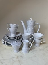 Rosenthal Form 2000 Seidenbast grau Kaffeeservice für 6 Personen Teller Tassen 