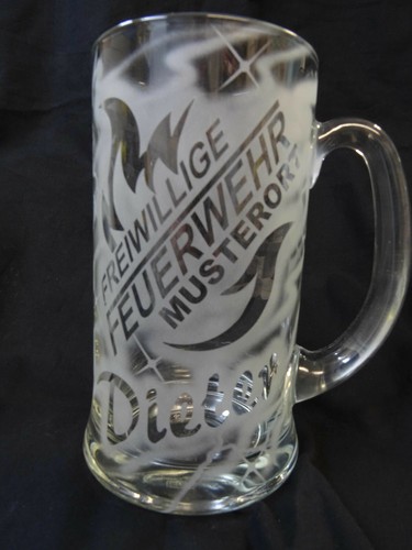 Feuerwehr krug glas - feuerwehr,