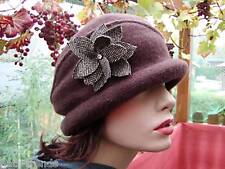 Damen Hut Wollhut braun