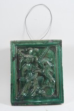 Q03K50- Gotische Ofenkachel Keramik Jungfrau mit Einhorn 