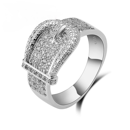 Ring silber mit - , zirkonia