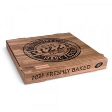 100 Pizzakarton aus Mikrowellpappe kraft 40 x 40 x 5 cm