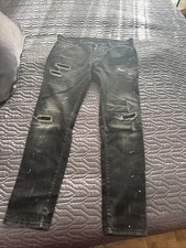Dsquared2 Herren Jeans Hose 50 grau destroyed Risse Skater Jan NEU Neupreis 300€
