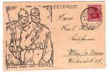 AK I. Weltkrieg, Patriotica, Rotes Kreuz-Karte,  Gruss aus der Heimat, 1919