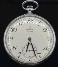 OMEGA Geneve Taschenuhr, Kal.960, Stahlgehäuse.