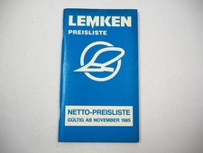 Original Preisliste Lemken