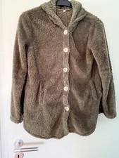 Kapuzenjacke wie Fell grün Gr. M (40)