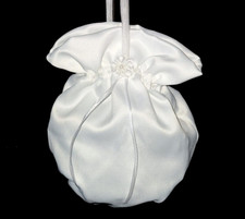 Beutel Satin Täschchen weiß Blume zum Kommunionkleid Kommunion Taufe neu