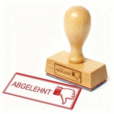 Bürostempel ABGELEHNT Daumen