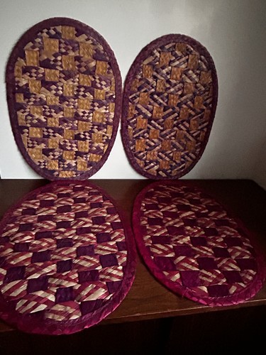 Vintage gewebter raffia bunt - vintage,