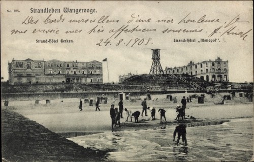 Nordseebad wangerooge in - ak,