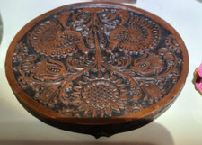 Wachsbild, rote-braunes Wachs, Durchmesser 14,5, cm, Blume, neu, rund