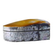 Kleine Muschel Schatulle Gold Ring Box mit Deckel Geschenk box Weed box