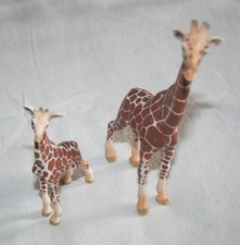 SCHLEICH 2 Giraffen Kuh und Kalb Höhe 17 + 12 cm Afrika Wildtiere Tierpark